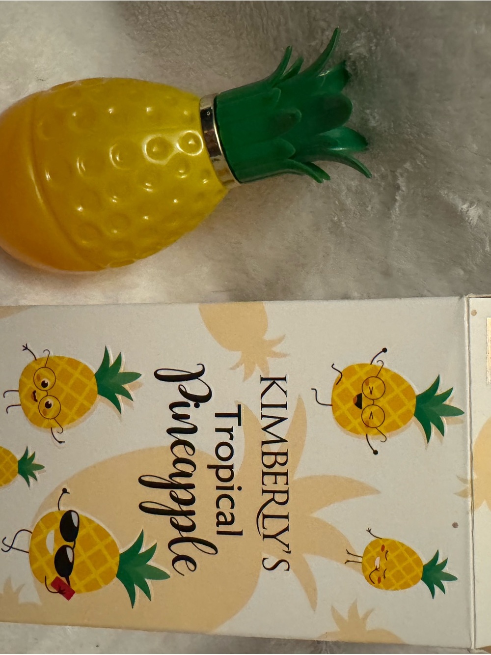 Kimberly’s Parfum 3.4 fluid oz Tropical Pineapple Glass Bottle with Green Top